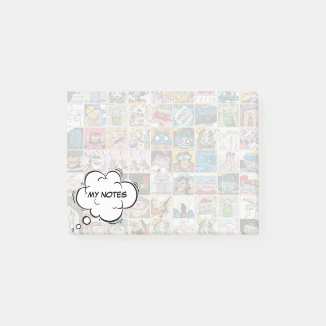 Post-it® Caractères de bandes dessinées Motif Mes pensées (Devant)