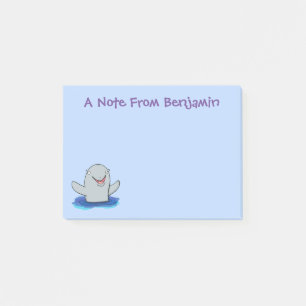 Post-it® Caricature adorable de marsouin