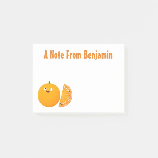 Post-it® Caricature d'agrumes d'orange (Devant)