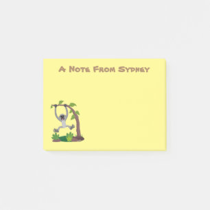 Post-it® Caricature de bande de gibbon joyeux