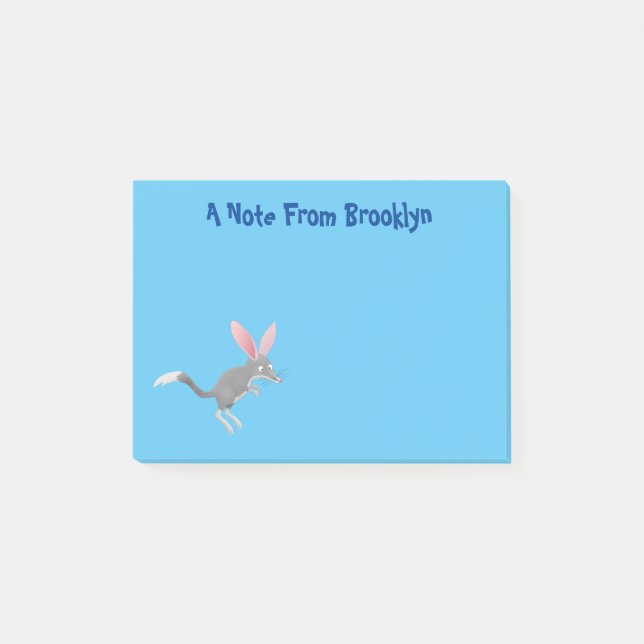 Post-it® Caricature de bilby australien très heureuse (Devant)