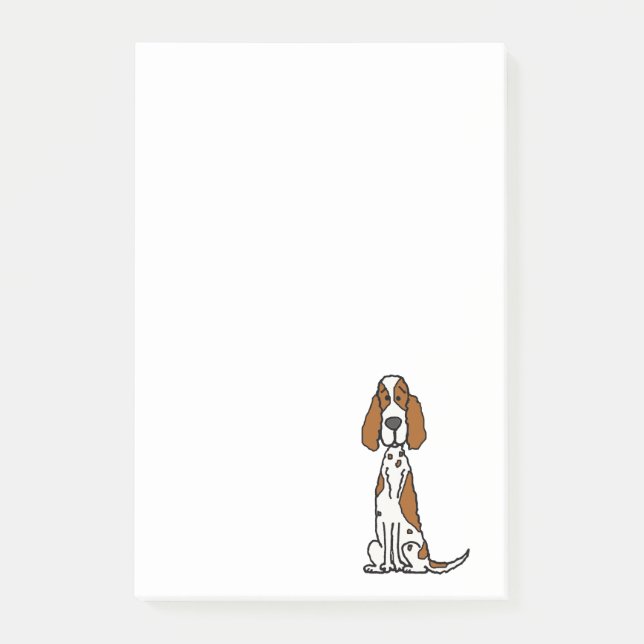 Post-it® Caricature de Chien Chien Coquelicot (Devant)