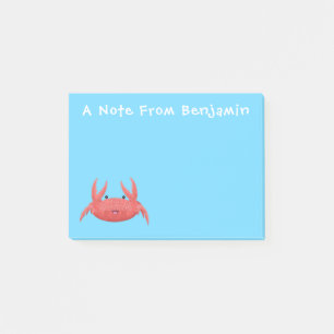 Post-it® Caricature de crabe rouge cuite