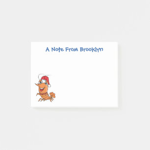 Post-it® Caricature de crevettes de Noël joyeux