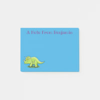 Caricature de dinosaure de triceratops vert mignon