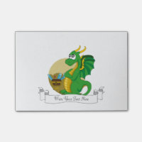 Caricature de dragon vert