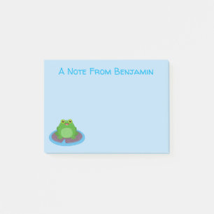 Post-it® Caricature de grenouille verte mignonne