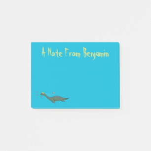 Post-it® Caricature de plesiosaure, monstre marin mignon et