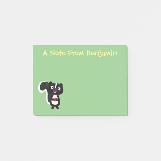 Post-it® Caricature de skunk jote happy (Devant)