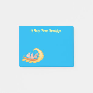 Post-it® Caricature de surf pour chips de maïs mignonette n