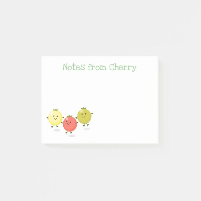 Post-it® Caricature de tomates cerises jolies (Devant)