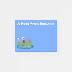Post-it® Caricature de voilier et de canot à rames garçon m