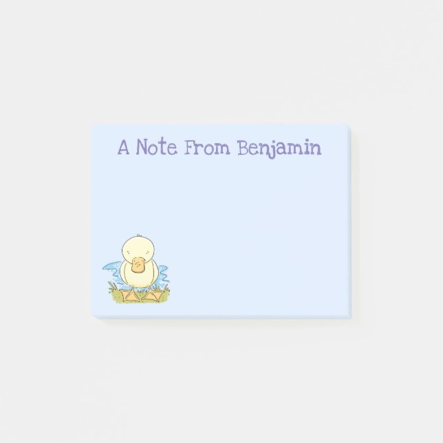 Post-it® Caricature jaune mignon pour canard bébé (Devant)