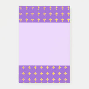 Post-it® Carnaval Mardi Gras Arlequin Gold Fleur de Lis