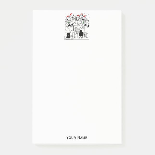 Post-it® Caroleurs de Noël avec Noël de neige (Devant)