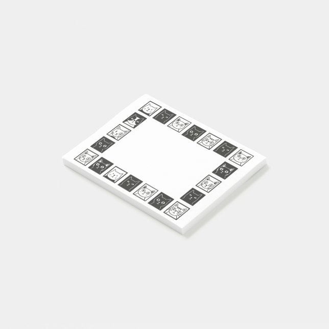 Post-it® Carré de chats (Incliné)