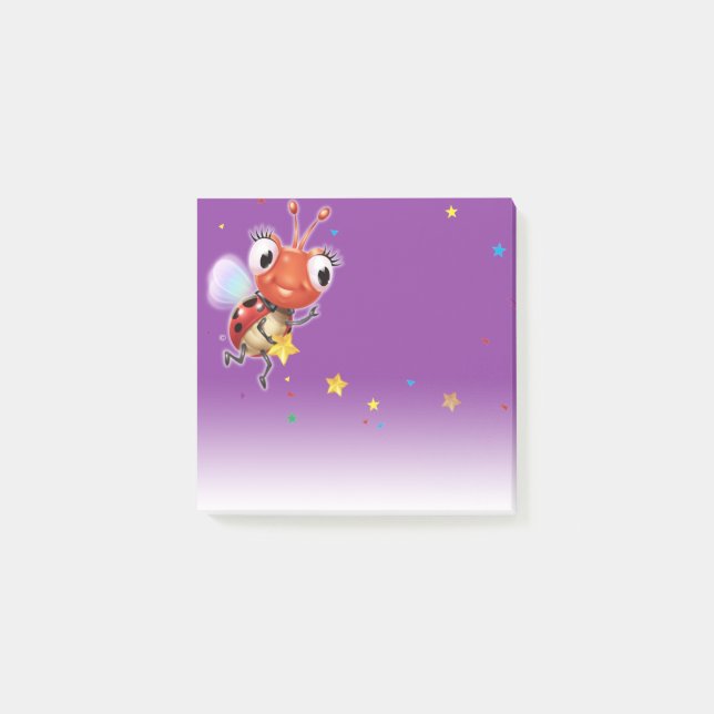 Post-it® carré de fondu violet Lil Ladybug  Bloc de notes P (Devant)
