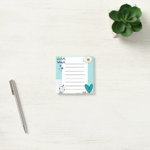 Post-it® Carré mignon Doodon Cartoon Notes