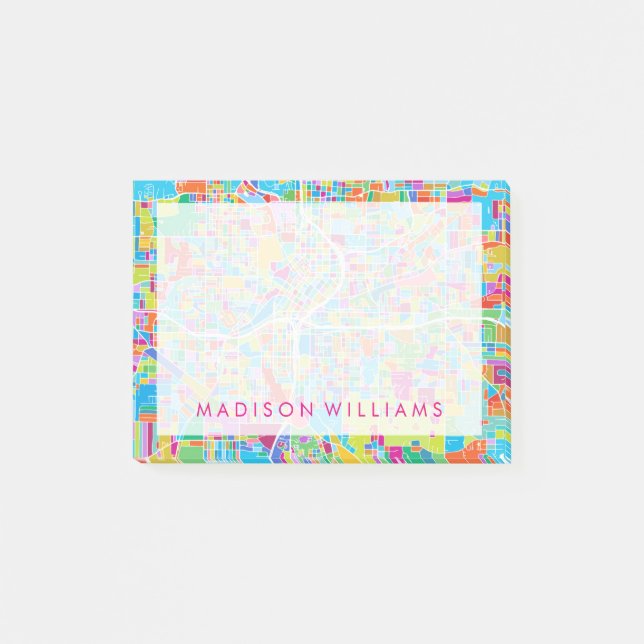 Post-it® Carte colorée d'Atlanta (Devant)