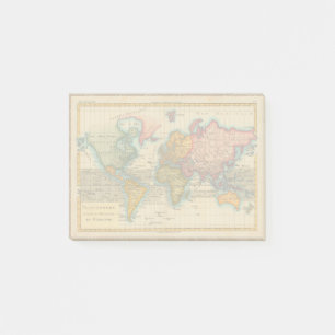 Post-it® Carte du Monde 1780 Bonne Antique Planisphère