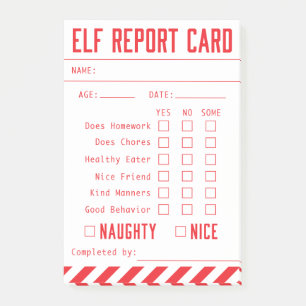 Post-it® Carte officielle de déclaration des elfes Mini