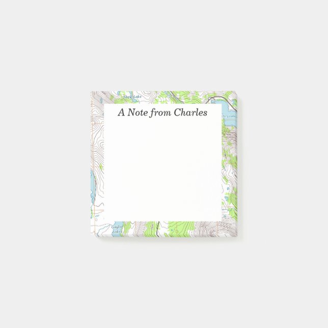 Post-it® Carte topographique personnalisée (Devant)