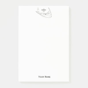 Post-it® Carte Vintage de l'île Nantucket