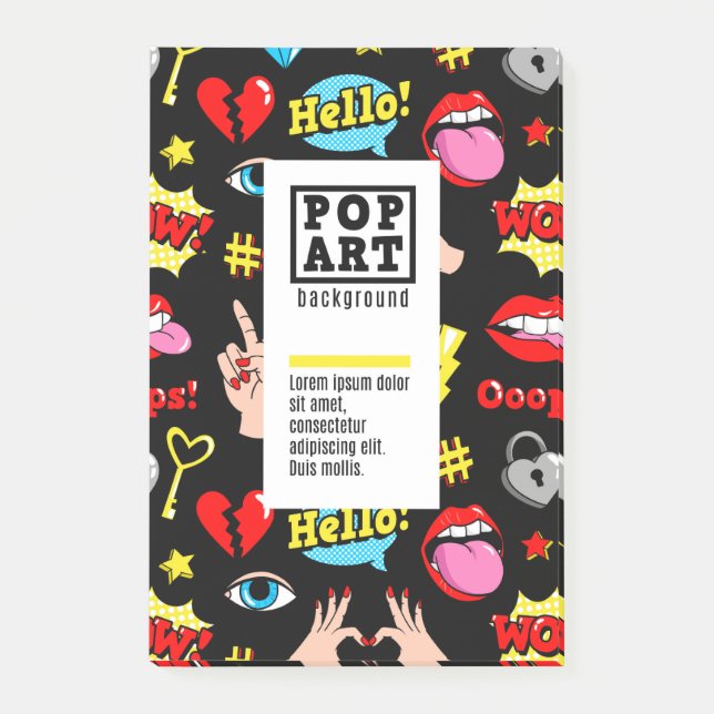 Post-it® Cartes dans le style comique (Devant)