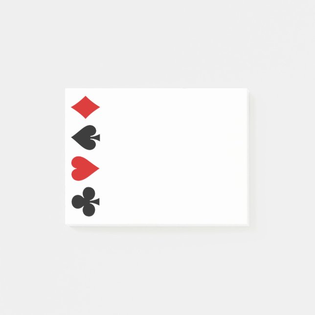 Post-it® Cartes de jeu Cartes de jeu Diamond Club Heart Spa (Devant)