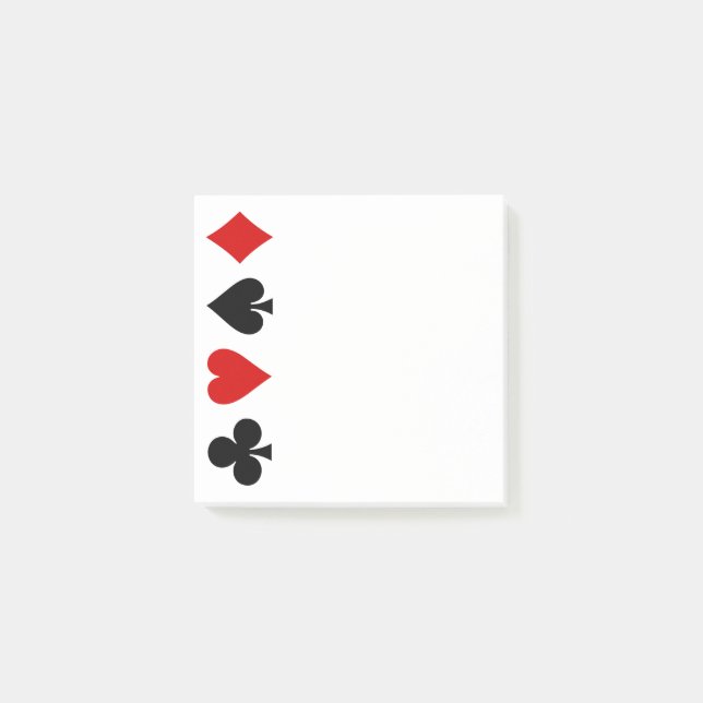 Post-it® Cartes de jeu Cartes de jeu Diamond Club Heart Spa (Devant)