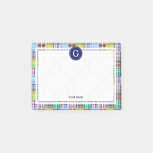 Post-it® Cartes multicolores Madras Plaid 1IR encadrées