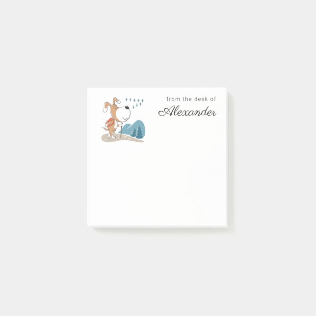 Post-it® Cartographier Chien mignon Randonnée Woodland Hill (Devant)