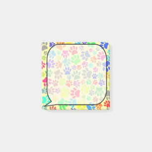 Post-it® Cartoon coloré Empreintes de pattes chiot