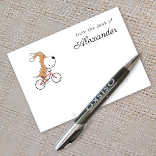 Post-it® Cartoon Funny mignon Chien Chien Chiot Vélos Vélo