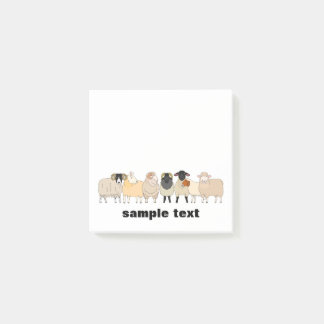 Post-it® cartoon sheep group post it.