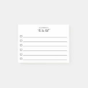 Post-it® Case à cocher Liste des tâches simples Nom du scri