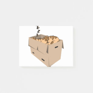 Post-it® Cat box Sleep Dessin animé Tired Zzz Sleep Cute