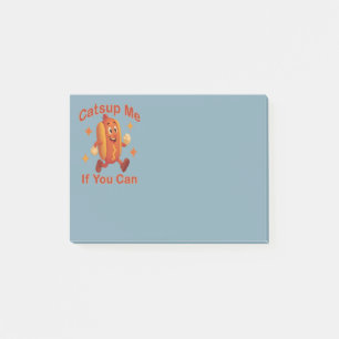 Post-it® Catsume-moi si tu peux drôle Hot Dog - Ketchup Pun