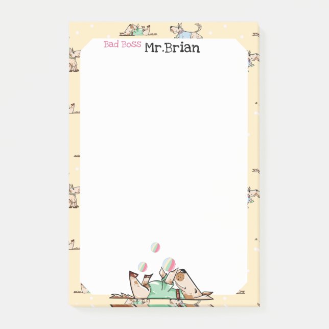 Post-it® Ce Chien Vie Drôle Boss (Devant)