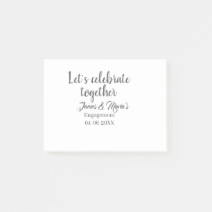Post-it® Célébrons ensemble la fête de fiançailles nom date