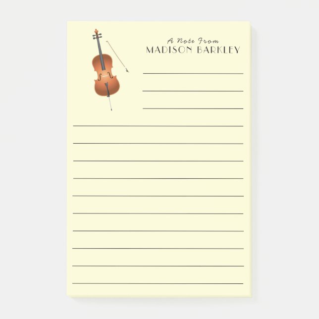 Post-it® Cello Musicien Musique Enseignant Chaîne Orchestre (Devant)