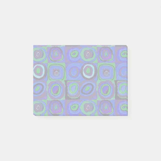 Post-it® Cercle Carré Kandinsky Farbstudie Blue Quadrate (Devant)