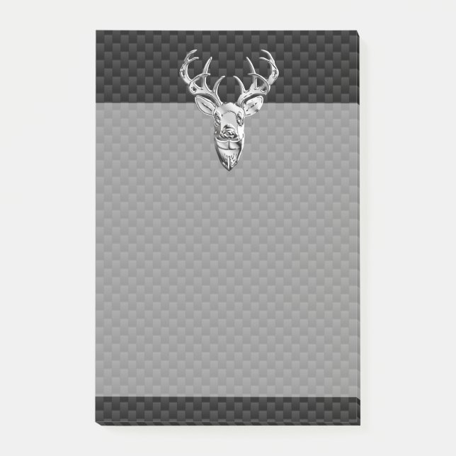 Post-it® Cerf à queue blanche sauvage sur papier carbone (Devant)