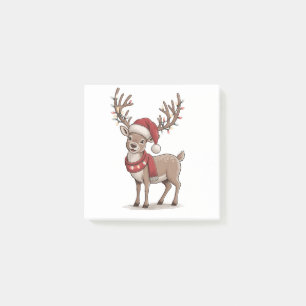 Post-it® Cerf Animal Noël Cerf Chapeau de Père Noël Xmas