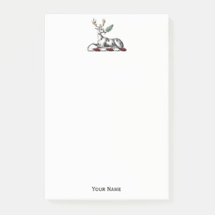 Post-it® Cerf avec Emblème héraldique de graisse