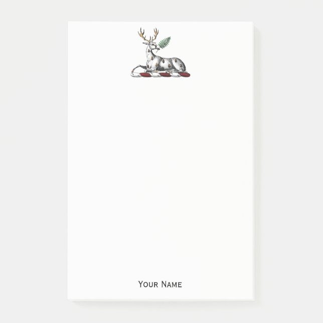 Post-it® Cerf avec Emblème héraldique de graisse (Devant)