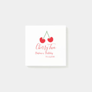 Post-it® Cerise deux 2e anniversaire rouge cerise enfants s