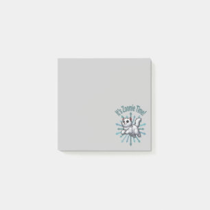 Post-it® C'est le temps de Zoomie Chat Blanc