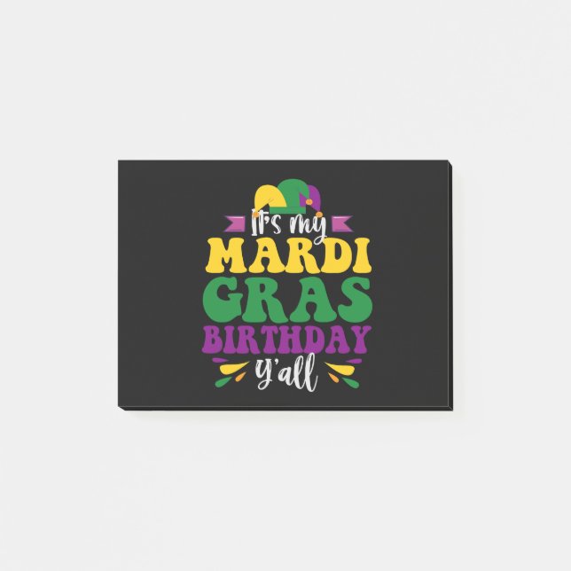 Post-it® C'est mon Mardi Gras Anniversaire Y'all Funny Carn (Devant)