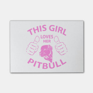 Post-it® "Cette fille rose aime son pitbull"